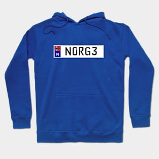 Norway car license plate Hoodie